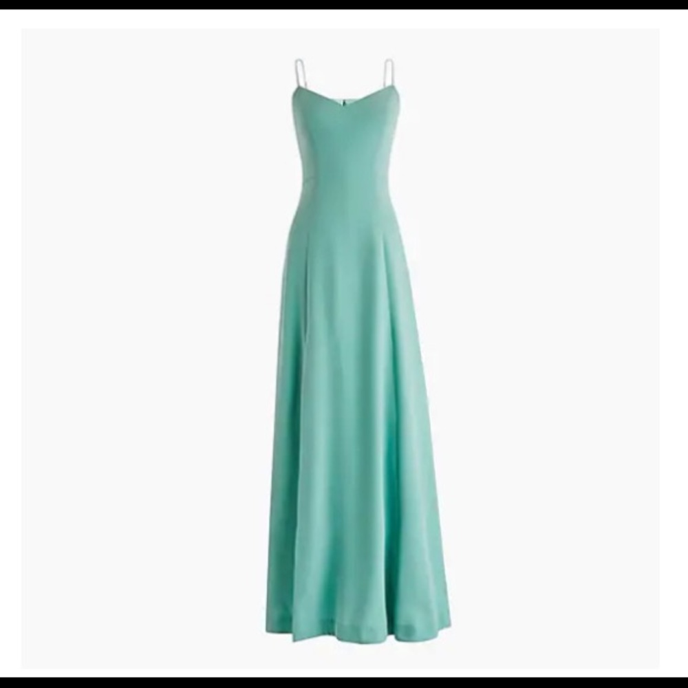 J. Crew Drapey Spaghetti Strap Dress with Slit